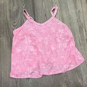 Cato Paisley Printed Cami Top Scoop Neck Strappy Sleeveless Pink Size 18/20W